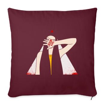 LA RUSSIE TUE - Housse de coussin décorative 45 x 45 cm - bordeaux - Devant
