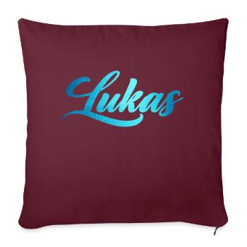 Lukas - Housse de coussin décorative 45 x 45 cm - bordeaux - Devant
