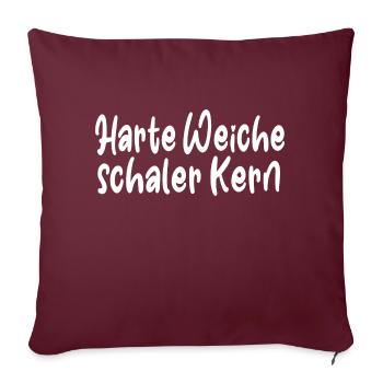 Harte Weiche Schaler Kern - Sofakissenbezug 45 x 45 cm - Burgunderrot - Vorne