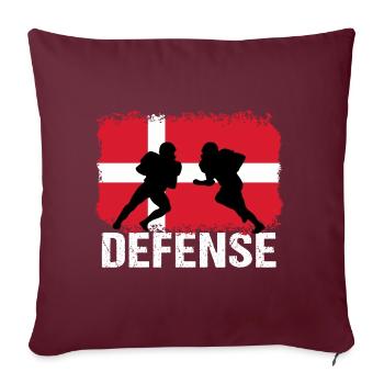 American Football Dänemark Defense - Sofakissenbezug 45 x 45 cm - Burgunderrot - Vorne