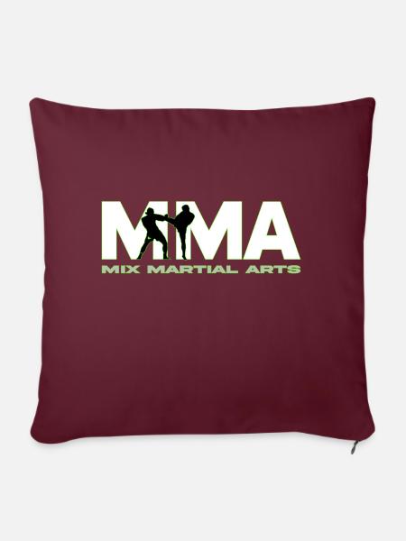 MMA Logo - Sofakissenbezug 45 x 45 cm - Burgunderrot