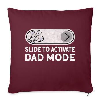 Slide pour activer le mode papa - Nouveau papa bientôt Da - Housse de coussin décorative 45 x 45 cm - bordeaux - Devant