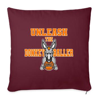 Libérez le joueur de basket-ball Donkey Baller - Housse de coussin décorative 45 x 45 cm - bordeaux - Devant