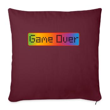 game over - Housse de coussin décorative 45 x 45 cm - bordeaux - Devant