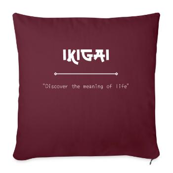 Ikigai Japan Art Basic - Sofa pillowcase 17,3'' x 17,3'' (45 x 45 cm) - burgundy - Front