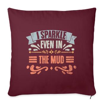 Je brille même dans la boue Vintage Mud Runner A - Housse de coussin décorative 45 x 45 cm - bordeaux - Devant
