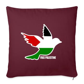 Free palestine - Housse de coussin décorative 45 x 45 cm - bordeaux - Devant
