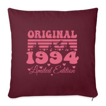 Cadeau 30e Anniversaire 1994 Femme | Né en 1994 - Housse de coussin décorative 45 x 45 cm - bordeaux - Devant