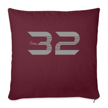 Midi Pyrénées Gers 32 - Housse de coussin décorative 45 x 45 cm - bordeaux - Devant