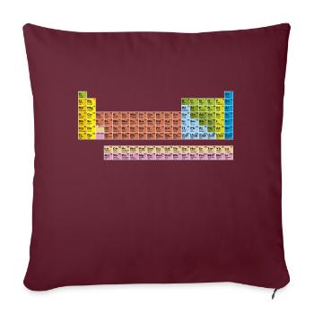 tableau périodique en couleur avec des lignes - Housse de coussin décorative 45 x 45 cm - bordeaux - Devant