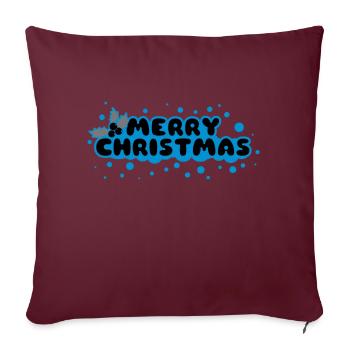Merry Christmas - Housse de coussin décorative 45 x 45 cm - bordeaux - Devant