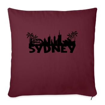 horizon Sydney - Housse de coussin décorative 45 x 45 cm - bordeaux - Devant