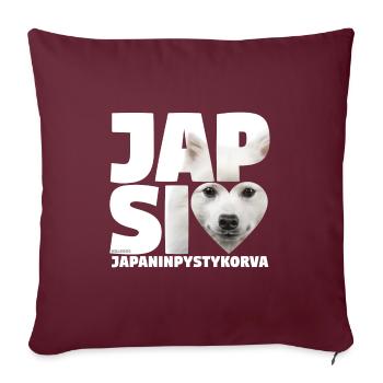 Spitz Japonais NASSU I - Housse de coussin décorative 45 x 45 cm - bordeaux - Devant