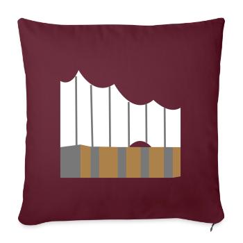 Elbphilharmonie Hamburg - Housse de coussin décorative 45 x 45 cm - bordeaux - Devant