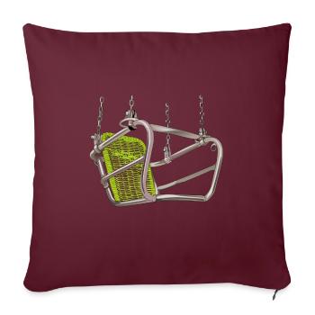 Foire foraine Manège à chaînes - Housse de coussin décorative 45 x 45 cm - bordeaux - Devant