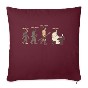 Homeoffice| Homo ffice Design - Housse de coussin décorative 45 x 45 cm - bordeaux - Devant