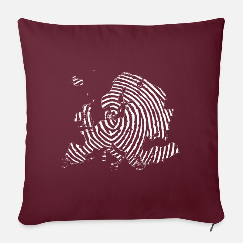 Europe - Housse de coussin décorative 45 x 45 cm - bordeaux