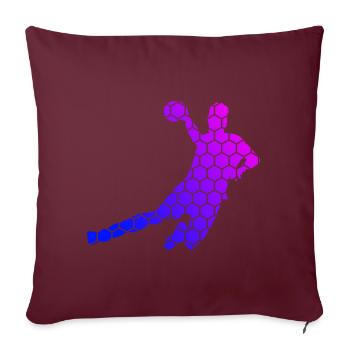 Handball Handball Hommes Jeux de handball - Housse de coussin décorative 45 x 45 cm - bordeaux - Devant