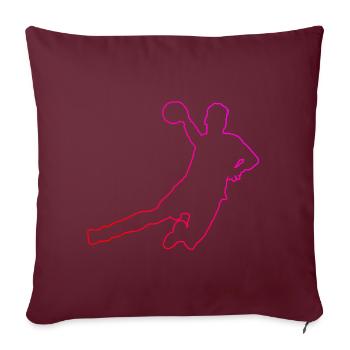 Handball Hommes Joueurs de handball Jeux de handball - Housse de coussin décorative 45 x 45 cm - bordeaux - Devant