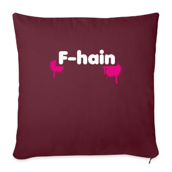 F-Hain Berlin - Sofakissenbezug 45 x 45 cm - Burgunderrot - Vorne