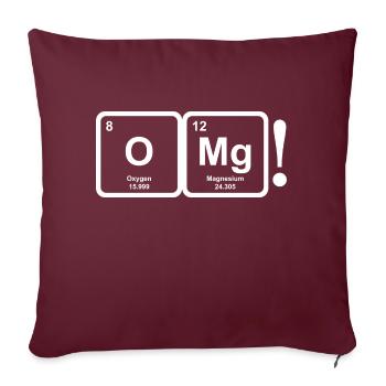 Oh mon dieu - Housse de coussin décorative 45 x 45 cm - bordeaux - Devant