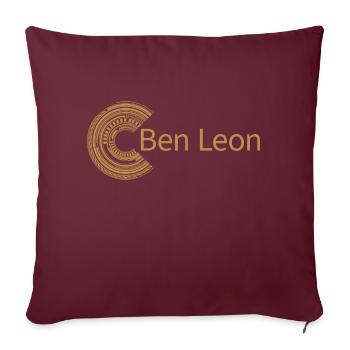 Für Ben Leon - Sofakissenbezug 45 x 45 cm - Burgunderrot - Vorne