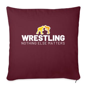WRESTLING nothing else matters - Sofakissenbezug 45 x 45 cm - Burgunderrot - Vorne