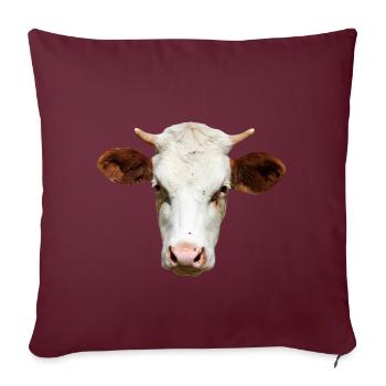 T-shirt de vache personnalisé cadeau pour les agriculteurs - Housse de coussin décorative 45 x 45 cm - bordeaux - Devant