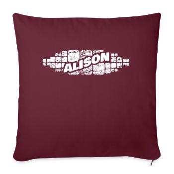 Alison - Housse de coussin décorative 45 x 45 cm - bordeaux - Devant
