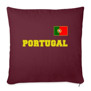 PORTUGAL jersey look with flag flag of the chest - Sofa pillowcase 17,3'' x 17,3'' (45 x 45 cm) - burgundy - Front