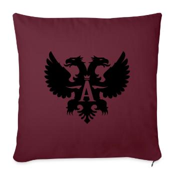 Albaner | Albanien | Kosovo | Shqiptar | Kosova - Sofakissenbezug 45 x 45 cm - Burgunderrot - Vorne