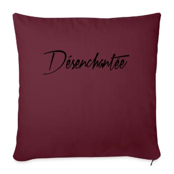 Désenchantée - Housse de coussin décorative 45 x 45 cm - bordeaux - Devant