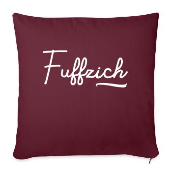 Fuffzich - Sofakissenbezug 45 x 45 cm - Burgunderrot - Vorne