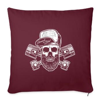 IFA Barkas B1000 Low - Mechanic Skull - Housse de coussin décorative 45 x 45 cm - bordeaux - Devant