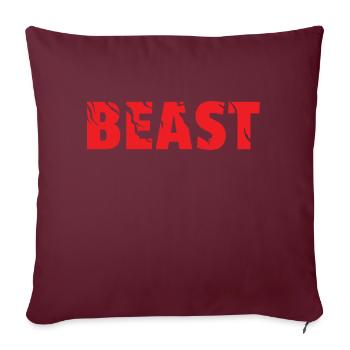 Libérez la bête à l’intérieur! - Housse de coussin décorative 45 x 45 cm - bordeaux - Devant