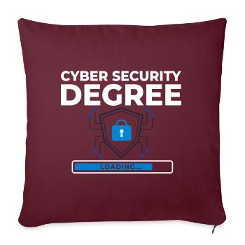 Cyber Security Information Computer Sicherheit - Sofakissenbezug 45 x 45 cm - Burgunderrot - Vorne