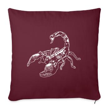 Cool Scorpion Insect Sketch Graphic Scorpion Lover - Housse de coussin décorative 45 x 45 cm - bordeaux - Devant