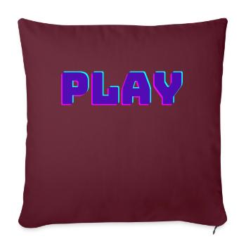 Jouer - Housse de coussin décorative 45 x 45 cm - bordeaux - Devant