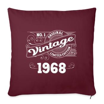Né en 1968 55ème anniversaire Cadeau homme / femme - Housse de coussin décorative 45 x 45 cm - bordeaux - Devant