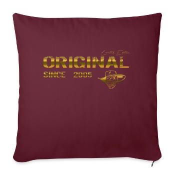 Original depuis 2005 - Housse de coussin décorative 45 x 45 cm - bordeaux - Devant