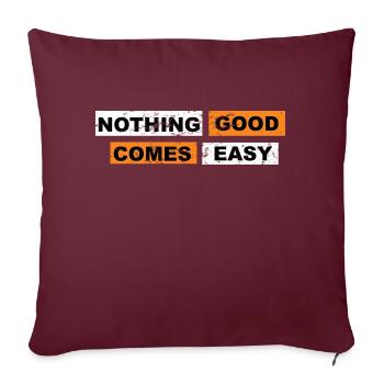 Rien de bon n’est facile à dire le lettrage - Housse de coussin décorative 45 x 45 cm - bordeaux - Devant