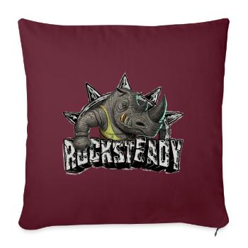 TMNT Mutant Mayhem Mit Rocksteady - Sofakissenbezug 45 x 45 cm - Burgunderrot - Vorne
