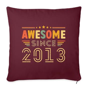 Millésime Légende 2013 Cadeau de 2013 - Né en 2013 - Housse de coussin décorative 45 x 45 cm - bordeaux - Devant