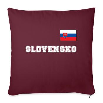 Look maillot de la Slovaquie - SLOVENSKO avec drapeau - Housse de coussin décorative 45 x 45 cm - bordeaux - Devant