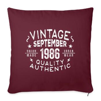 Légendaire Depuis septembre 1986 Anniversaire septembre - Housse de coussin décorative 45 x 45 cm - bordeaux - Devant