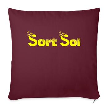 noir soleil Motif - Housse de coussin décorative 45 x 45 cm - bordeaux - Devant