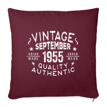 Légendaire depuis septembre 1955 Anniversaire Septembre - Housse de coussin décorative 45 x 45 cm - bordeaux - Devant