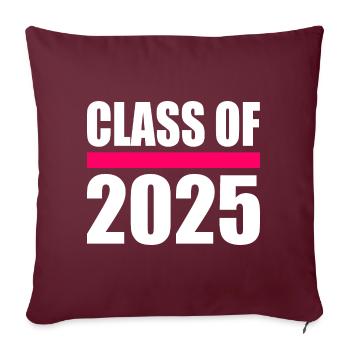 Class of 2025 - Housse de coussin décorative 45 x 45 cm - bordeaux - Devant