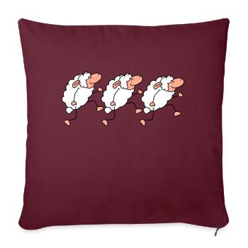 Trois moutons marchant Happy Pride 3 Friends Team - Housse de coussin décorative 45 x 45 cm - bordeaux - Devant
