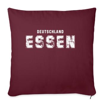 Allemagne Essen - Conception de texte urbain - Housse de coussin décorative 45 x 45 cm - bordeaux - Devant